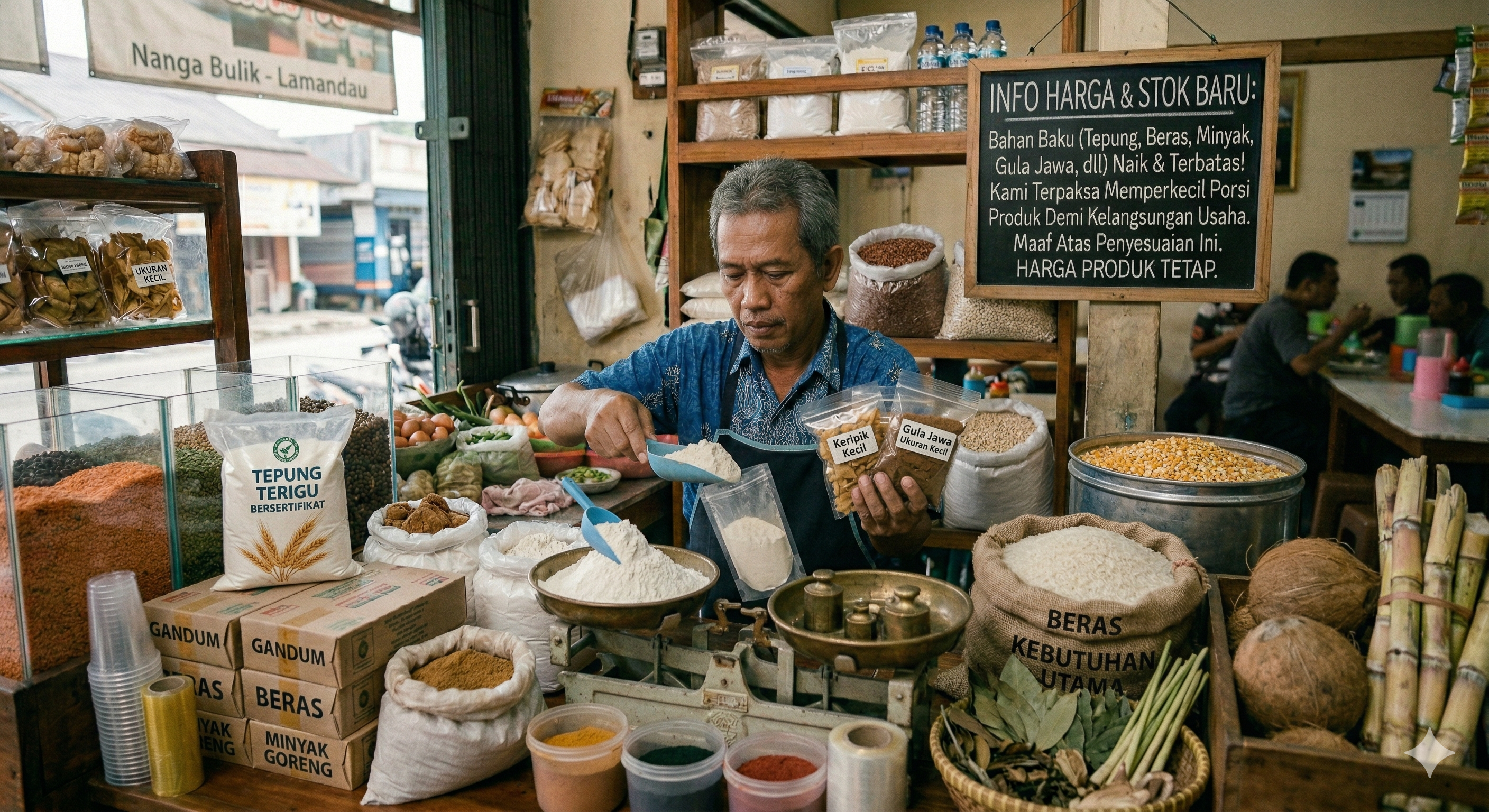 Bahan Baku Naik 30–40%, Pelaku UMKM Lamandau Terjepit di Tengah Gempuran Harga!